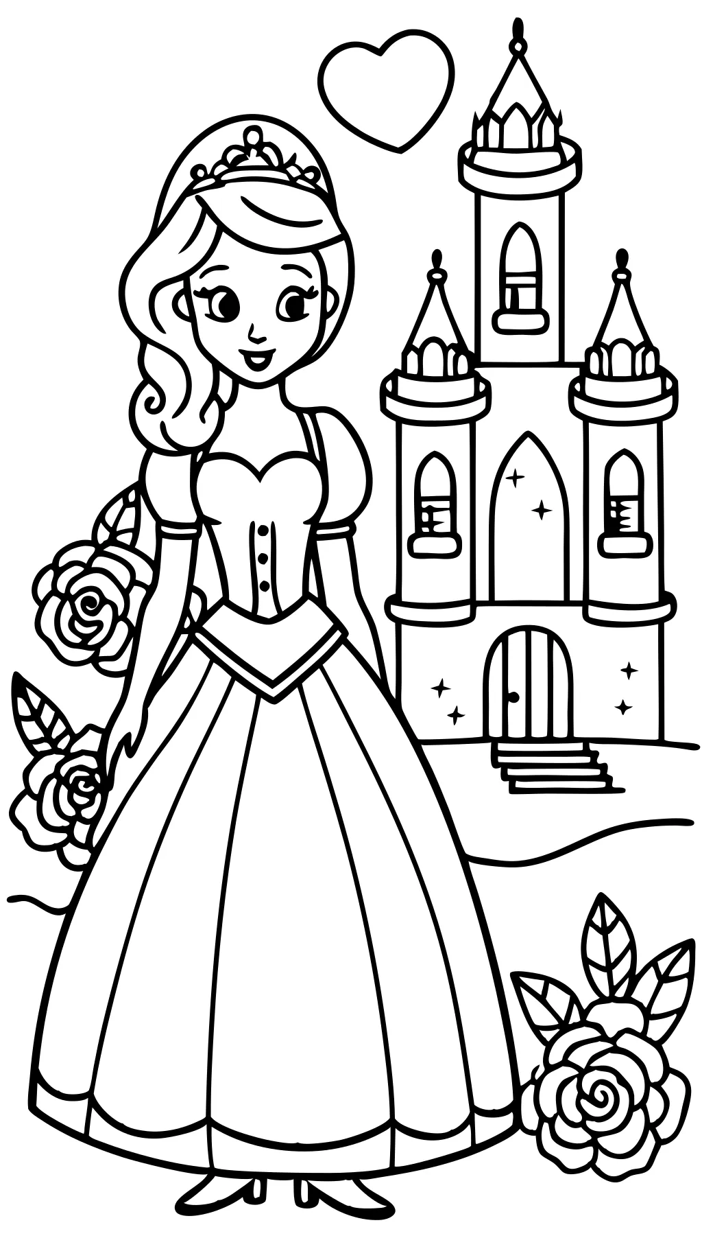 coloriage de princesse Disney Belle